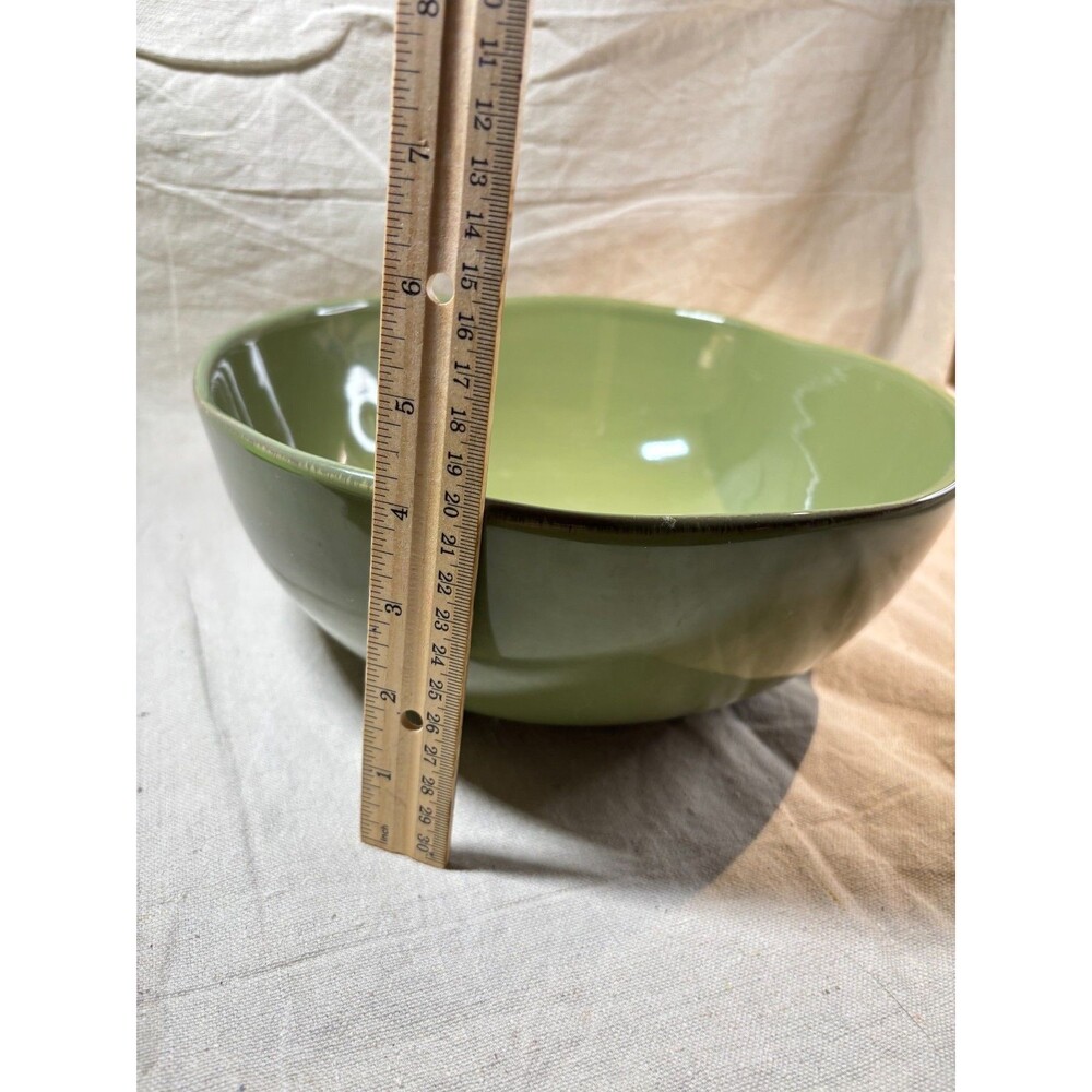 Pier 1 Elemental Sage Green Earthenware 11.75” Plates (2) & 10.75" Bowl Set - Picture 11 of 11
